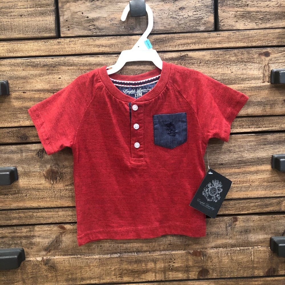 NWT English Laundry Boy’s Red Top 12m